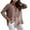 Khaki, variant on Fancifize Women's Rhinestone Button Down Shirt - Long Sleeve Collared Party Top Semi-Sheer Everyday/Office Wear,XXL,Khaki