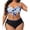 Blue B, variant on Vibrant Floral Print High-Waist Plus Size Bikini Set with Wide Straps - Supportive Two-Piece Swimsuit for Pool Days & Tropical Getaways