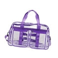 thumbnail image 4 of KiBcsLic Clear Tote Bag Fashion Women's Shoulder Bag for Music Festival Sports Travel Purple, 4 of 9