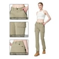 thumbnail image 4 of Women's Hiking Pants Quick Dry Lightweight Cargo Pants with 6 Pockets UPF 50+ Work Outdoor Golf Walking, 4 of 6