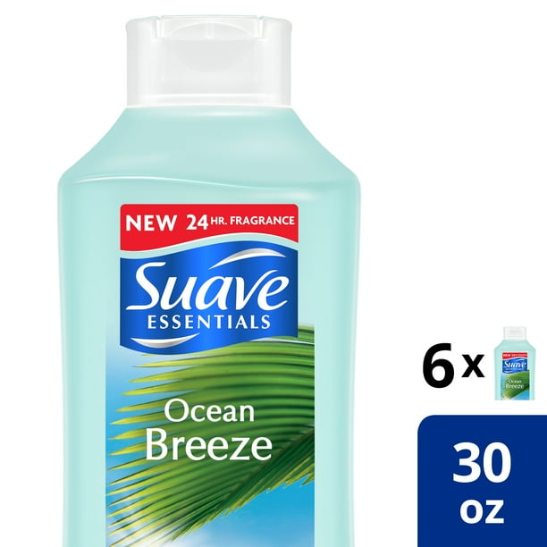 (6 count) Suave Ocean Breeze Moisturizing Shampoo for Dry Hair 30 oz