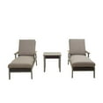 thumbnail image 4 of Patio Festival Thermal Transfer Metal 3-Piece Outdoor Chaise Lounger Set in Gray, 4 of 7