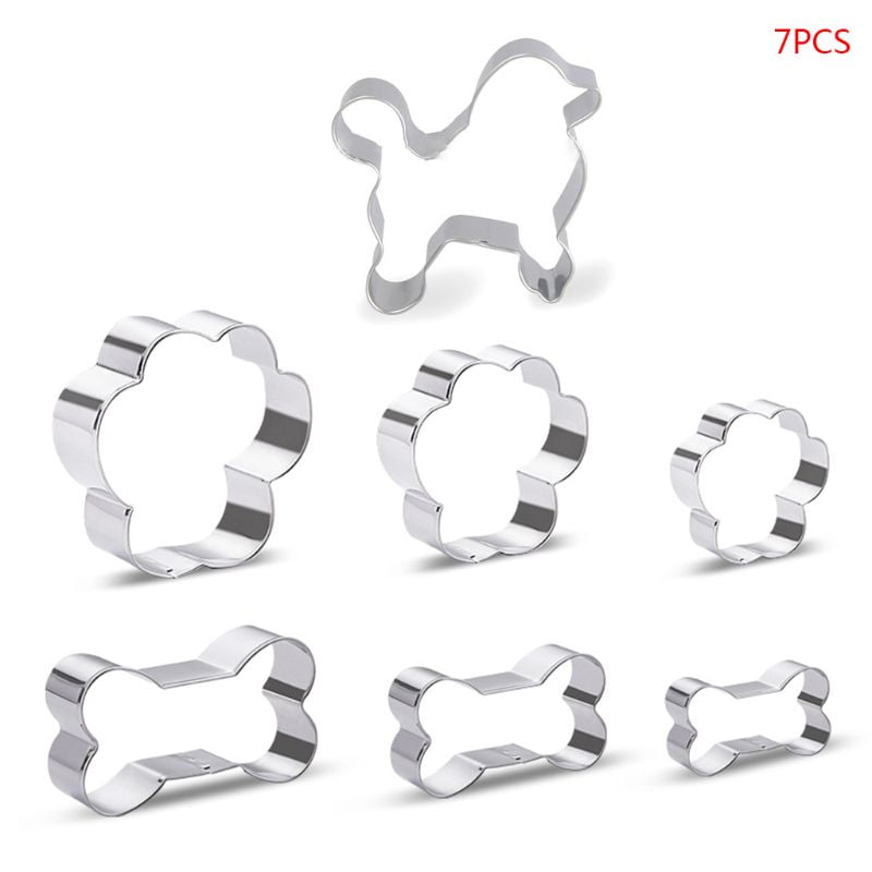 Creative Dog Bone Shaped Stainless Steel Cookie Cutter Set Pastry Biscuit Mould 