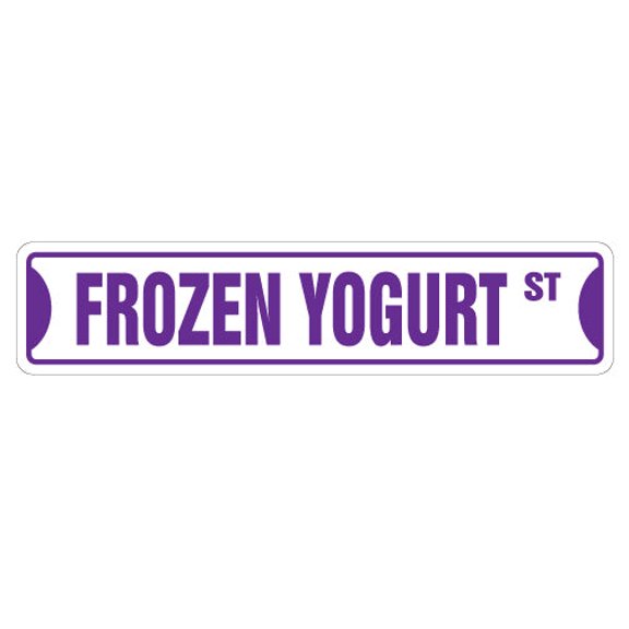 FROZEN YOGURT Street Sign shop soft serve Fro Yo | Indoor/Outdoor |  36" Wide