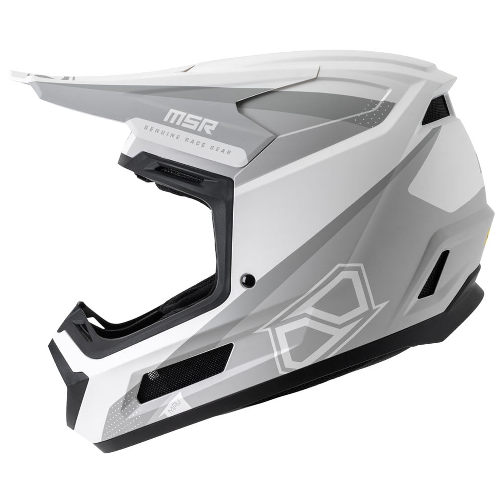 MSR™ Mav Inertia Dirt Bike Motocross Helmet w/MIPS Medium Matte White/Grey