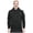 Black, variant on Men's Suede Hoodie long Sleeve Suede Pullover #3727