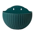 thumbnail image 1 of Plant Flower Pot Wall Planter Flowerpot Gift Imitation Rattan Planters Balcony Hanging Indoor Outdoor Semicircular Vase, 1 of 22