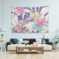 thumbnail image 4 of Coolnut Butterfly Lavender Tapestry Aesthetic Tapestry Wall Hanging 90" x 60" Inches Home Decor Gifts, 4 of 6