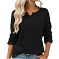 thumbnail image 2 of Wowcloth Women's Waffle Knit Pullover Top, Fashionable Design, Soft and Breathable for Everyday Casual Use, 2 of 7