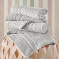 thumbnail image 3 of Hawmam Linen Silver Hand Towels - 8-Pack Quick Dry Bathroom Towels, 16' x 29', Soft Luxury 100% Turkish Cotton, Highly Absorbent, Low Lint, Eco Friendly, Hotel Quality for Spa, Gym, College Dorm, 3 of 7