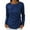 Blue, variant on Sequin Tops for Women Sparkly Long Sleeve Crew Neck Bow Tie Side Slim Glitter Party Blouses Dressy Casual Tops(Silver,X-Large)