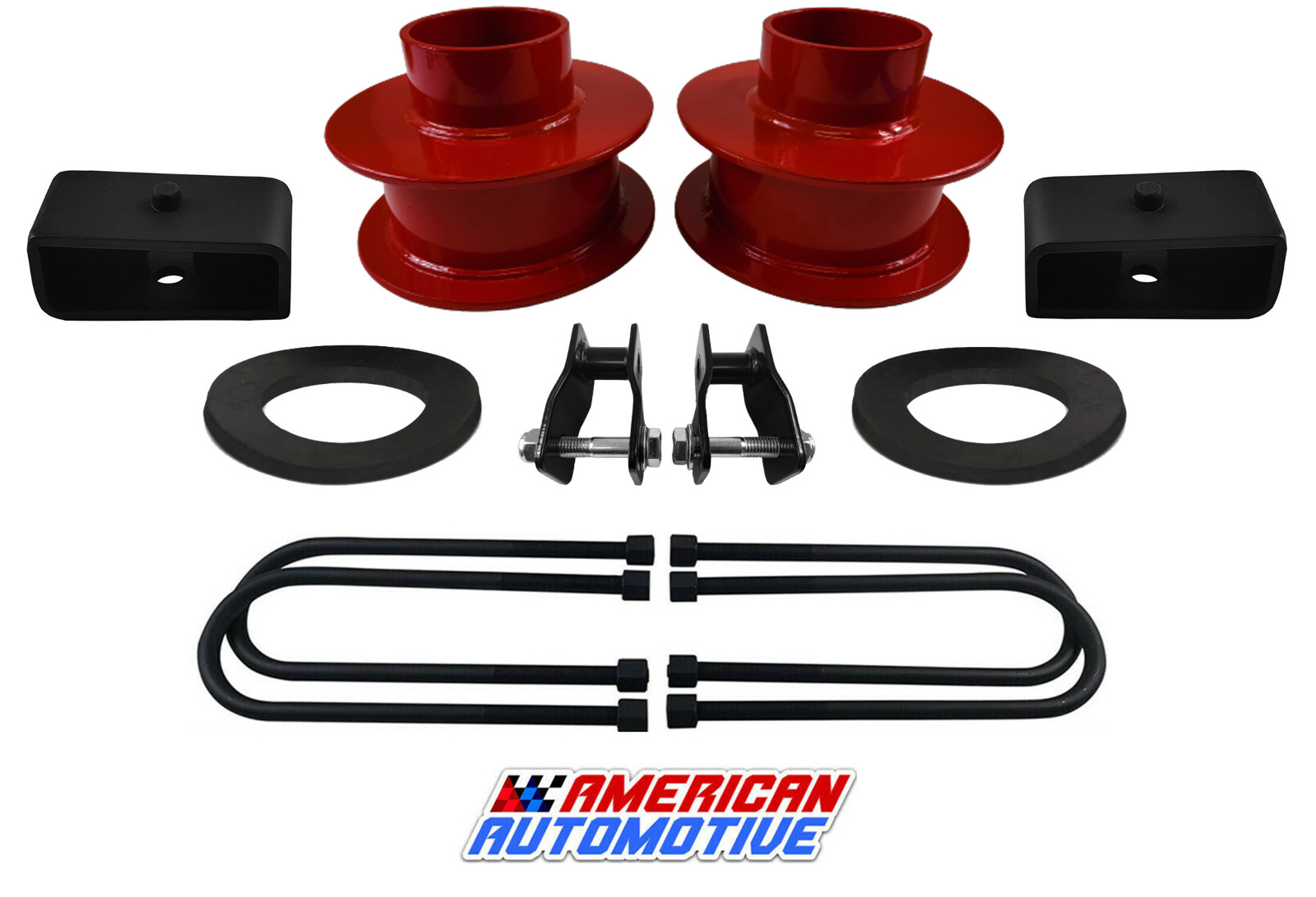 American Automotive F250 F350 Super Duty Dually 4WD 2.5" Red Front