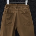 thumbnail image 3 of Men Comfy Cargo Pants High Stretch Multi-Pockets Durable Cargo Pants Waterproof Lightweight Drawstring Hiking Trousers, 3 of 8