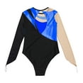 thumbnail image 6 of Alvivi Gymnastic Leotard for Girls Long Sleeve Metallic Rhinestone Ballet Dance Skating Leotard Bodysuit Royal Blue 14, 6 of 7