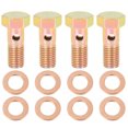 thumbnail image 1 of Unique Bargains 4 Sets M8x1.0mm Car Metric Thread Banjo Bolts Brake Fitting Adapter with M8 Washers, 1 of 4