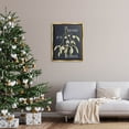 thumbnail image 2 of Merry Joy Cheer Holly Berries Holiday Graphic Art Metallic Gold Framed Art Print Wall Art, 2 of 6