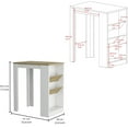 thumbnail image 3 of Kitchen Island Counter With White And Pine Look. Extra Storage. Fantastic For Meal Baking Planning Procedures. 41" High, 91" Wide, 58" Deep. Ready To Assemble Swiftly Color. Superb Cooking, 3 of 3
