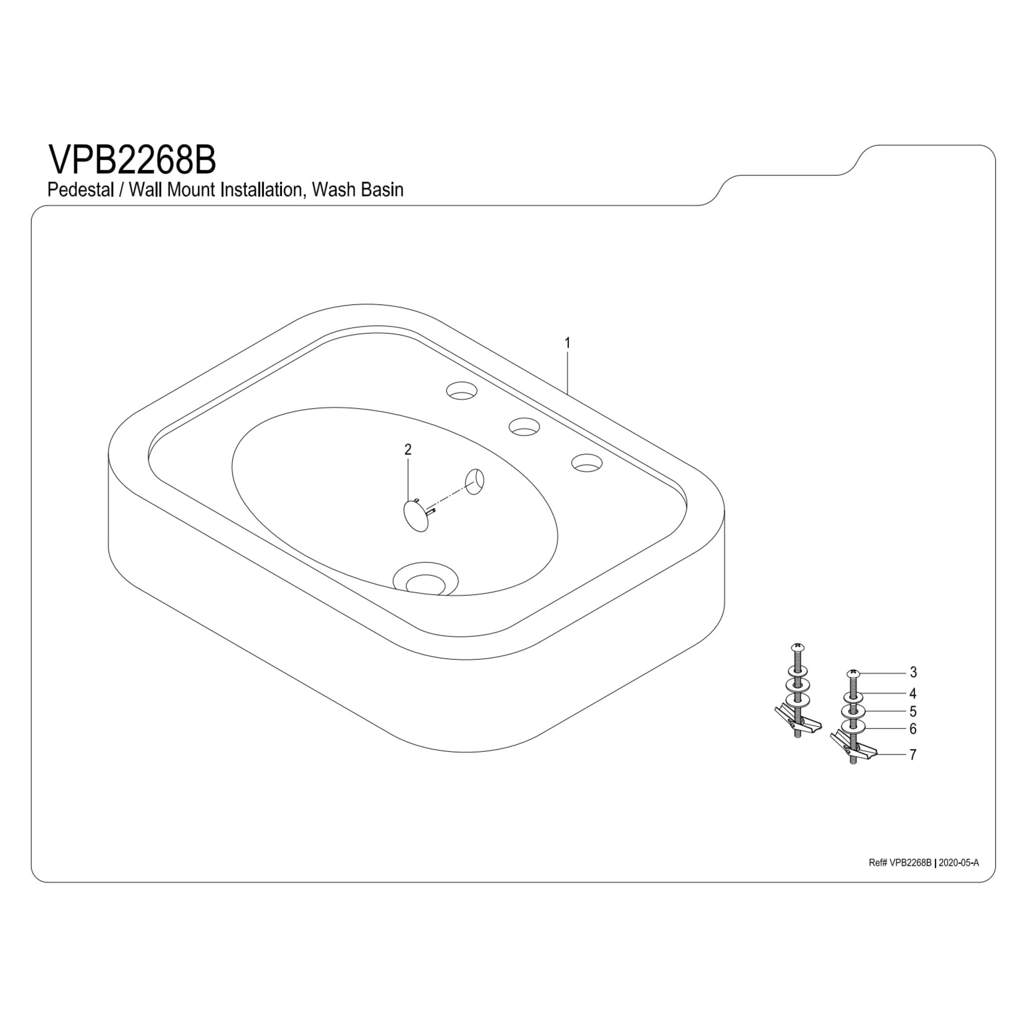 Kingston Brass VPB2268B Robert 26-Inch Ceramic Console Sink Top (8-Inch, 3-Hole) in White