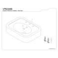 thumbnail image 6 of Kingston Brass VPB2268B Robert 26-Inch Ceramic Console Sink Top (8-Inch, 3-Hole) in White, 6 of 8