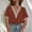 Brown womens tops, variant on pimelu Womens Tops Womens Shirts Plus Size Loose Lightweight Chiffon Lace Trim Shirts Summer Trendy Solid T Shirt Girls V-Neck Short Sleeve Blouses