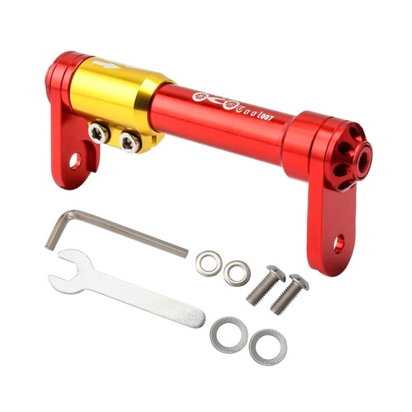 Eigraketly Folding Bike Easy Wheel Extension Rod Parts Transport Walking Ciclismo Rojo
