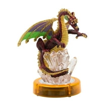 Mystical Dragons Collection Wigfal Red Dragon Figurine with Illuminated Pedestal