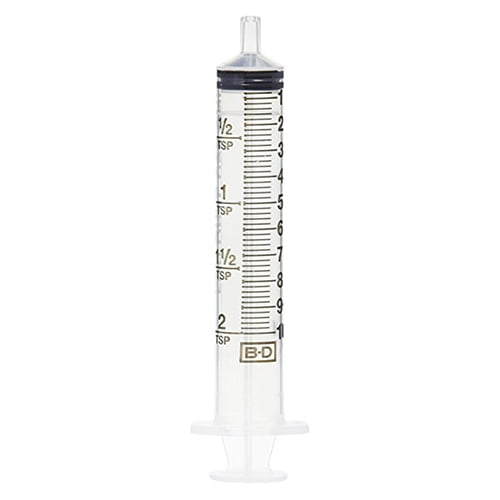 BD Oral Syringes with Tip Cap, 10 ml, Clear, 100 Count