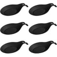 thumbnail image 1 of 6pcs Stands Plate Cooking Silicone Holders Plates Almond- Rack Kitchen, Almond Counter Shelf Fork Pads Rests Tong Serving Utensil Cutlery Utensils Size Ladle Chopstick, 1 of 5