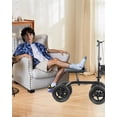 thumbnail image 6 of SUNDERWELL Foldable Knee Scooter - Crutch Alternative, Steerable Knee Walker for Foot Injuries, All Terrain 11.5-Inch Wheel, Padded Knee Cushion, 330lbs Weight Capacity, 24lbs Light Weight, 6 of 6