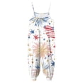 thumbnail image 4 of Gubotare Romper Girls Girls Jumpsuits Kids Fashion Ruffle Sleeves Crew Neck Rompers Drawstring Overalls with Pockets Size 7-8 (Blue,7-8 Years), 4 of 5
