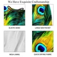 thumbnail image 4 of luoweisi Men's Beach Shorts Quick Dry Swim Trunks with Mesh Lining Peacock Feather L, 4 of 5