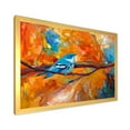 thumbnail image 2 of Designart 'Blue Cerulean Warbler Bird Sitting On A Branch' Traditional Framed Art Print, 2 of 4