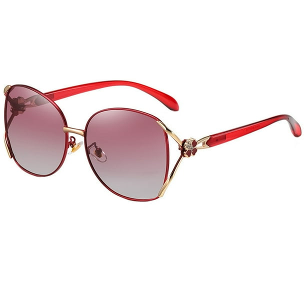 Gafas De Sol Clásicas Moda UV400 Gafas De Sol Polarizadas Con Montura Grande Para Mujer Rojo Sunnimix Gafas de mujer