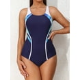 thumbnail image 3 of Charmo Racerback Sport Swimsuit for Womens Side Spliced One Piece Pro Swimwear, 3 of 8