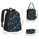thumbnail image 2 of Disketp Dinosaur Mochila Estampada de Gran Capacidad con Lonchera y Estuche, Set de 3 Piezas para Estudiantes, 2 of 7