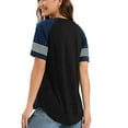 thumbnail image 4 of Ltctricy Women's T Shirts 2025 Fashion Crew Neck Short Sleeve Color Block Tunic Tops Soft Casual Tee Blouses, 4 of 7