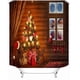 thumbnail image 4 of Teissuly Christmas Shower Curtain Fabric, Xmas Season Eve Fireplace Gifts Print Holiday Shower Curtain for Shower Stall, Christmas Bathroom Decor Set Teissuly WER202310160797, 4 of 9