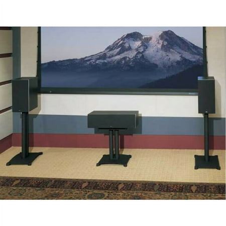 Sanus - Foundations Steel Series Center-Channel Speaker Stand - Black