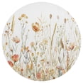 thumbnail image 3 of Ryvnso Watercolor Wild Flower Round Plate Mats Dining Table Placemat Set of 4 for Holiday Decoration, 3 of 7