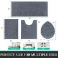 thumbnail image 6 of Bathroom Rugs Sets 4 Piece, Super Soft and Absorbent Non Slip Microfiber Toilet Bathroom Mats, 6 of 13