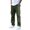 04#Army Green, variant on Men's Cargo Straight Leg Pants, Loose Solid Elastic Drawstring Waist Casual Outdoor Athletic Trousers with Multi-Pocket Army Green 2XL