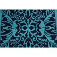thumbnail image 3 of 2' x 13' Turquoise Blue Floral Rectangular Rug Runner, 3 of 6