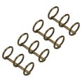 thumbnail image 1 of Unique Bargains 0.63' Dia. 3 Circle Detachable Metal Binder Rings Loose Leaf Rings, Bronze 4 Pack, 1 of 6