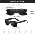 thumbnail image 3 of Paquete de 10 lentes de sol negros estilo 80s para fiesta – para adultos, 3 of 6