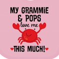 thumbnail image 4 of Inktastic Grammie and Pops Love Me Grandson Boys or Girls Baby Bib, 4 of 4