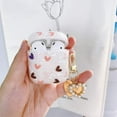 thumbnail image 4 of Compatible with AirPods Case with Pearl Heart Shape Keychain Shell Heart Pattern Cute Girls Woman Case Soft Cover Case for Airpods 2 &1,Cute for Airpods-Heart, 4 of 6