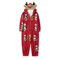 thumbnail image 1 of Glisme Pyjamas Assortis pour la Famille Combinaison à Capuche Zippée d'Hiver pour Enfants Fête des Fêtes Ensembles de Pyjamas pour la Famille Rouge Taille 3-4 Ans, 1 of 6