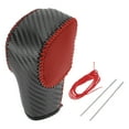 thumbnail image 1 of Cubierta de pomo de cambio de marchas Unique Bargains para Ford Ranger 2019-2022, antideslizante, negra y roja, protector de mango de cambio de palanca de cuero sintético, 1 pieza, 1 of 6