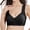 Black, variant on ,2025 Front Closure Bras for Women Wireless No Underwire Comfort Convenient Seamless Supportive Bras Plus Size Full Coverage Lifting Vest Type Bralettes for Older Women Black 36