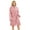 Bean Pink, variant on Women Fleece Robe, Short Cozy Plush Robes for Womens Soft Shawl Collar Warm Spa Bathrobe(Navy, XX-3X-Large)